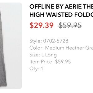 OFFLINE by Aerie High Waisted Foldover Leggings